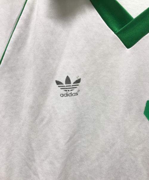 adidas Originals（アディダスオリジナル）adidas originals (アディダスオリジナル) ゲームシャツ ホワイト×グリーン サイズ:Mの古着・服飾アイテム