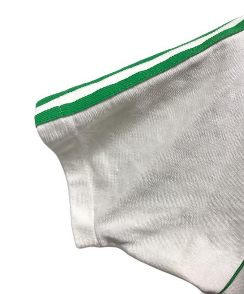 adidas Originals（アディダスオリジナル）adidas originals (アディダスオリジナル) ゲームシャツ ホワイト×グリーン サイズ:Mの古着・服飾アイテム