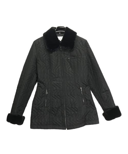 Christian Dior（クリスチャン ディオール）Christian Dior (クリスチャン ディオール) 襟ファー付きコート ブラック サイズ:Lの古着・服飾アイテム