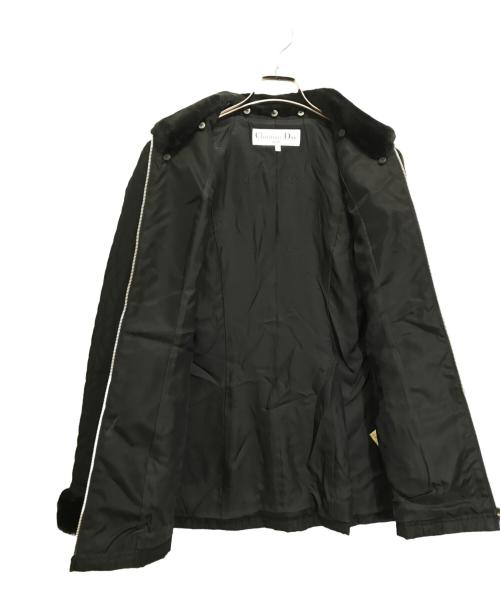 Christian Dior（クリスチャン ディオール）Christian Dior (クリスチャン ディオール) 襟ファー付きコート ブラック サイズ:Lの古着・服飾アイテム