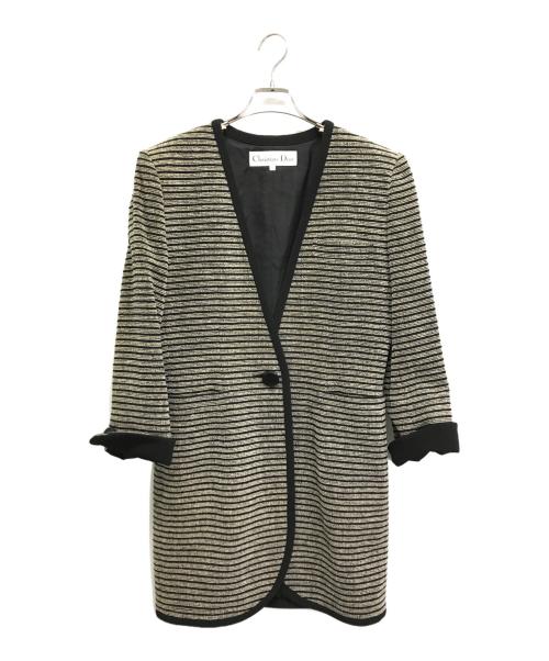 Christian Dior（クリスチャン ディオール）Christian Dior (クリスチャン ディオール) コート ホワイト×ブラック サイズ:11の古着・服飾アイテム