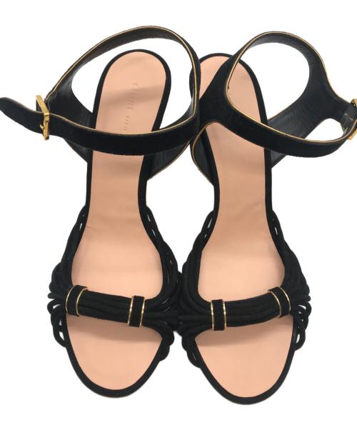 CELINE（セリーヌ）CELINE (セリーヌ) オープントゥーサンダル ブラック サイズ:37の古着・服飾アイテム