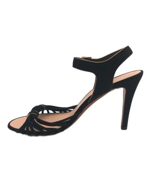 CELINE（セリーヌ）CELINE (セリーヌ) オープントゥーサンダル ブラック サイズ:37の古着・服飾アイテム