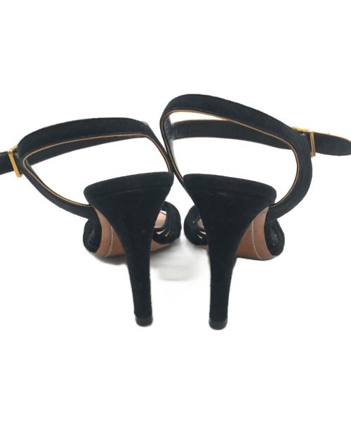 CELINE（セリーヌ）CELINE (セリーヌ) オープントゥーサンダル ブラック サイズ:37の古着・服飾アイテム