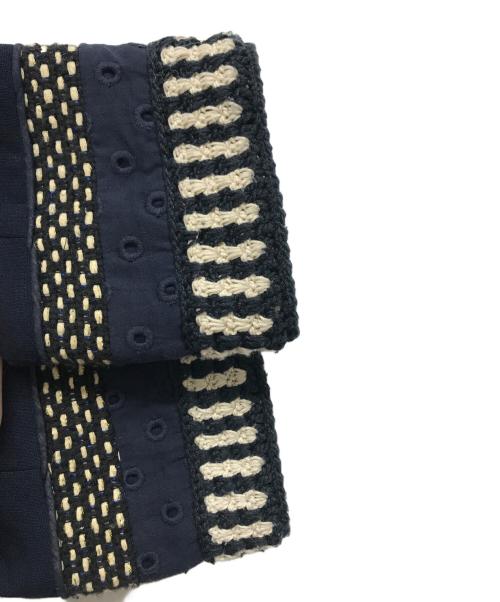 TORY BURCH（トリーバーチ）TORY BURCH (トリーバーチ) ノーカラージャケット ネイビー サイズ:2の古着・服飾アイテム