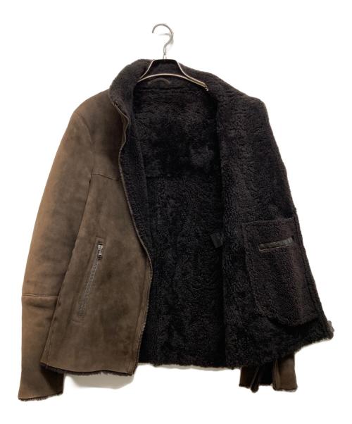 DROMe（ドローム）DROMe (ドローム) ムートンジャケット ブラウン サイズ:Mの古着・服飾アイテム