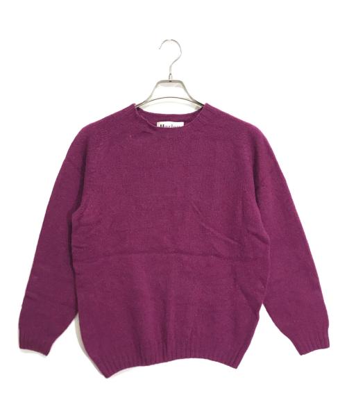 Harley of SCOTLAND（ハーレーオブスコットランド）HARLEY OF SCOTLAND (ハーレーオブスコットランド) ウールニット パープル サイズ:42の古着・服飾アイテム