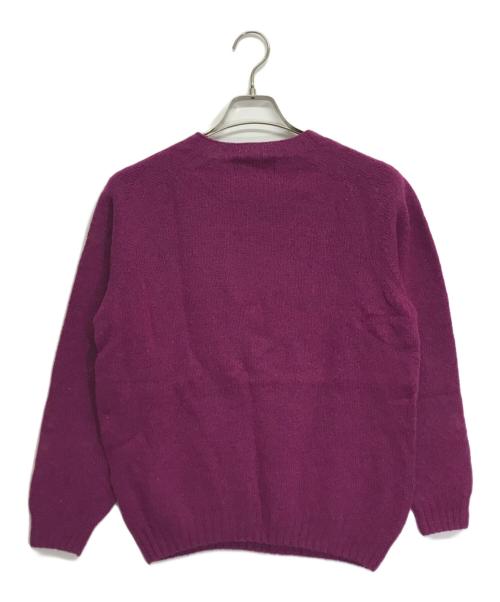 Harley of SCOTLAND（ハーレーオブスコットランド）HARLEY OF SCOTLAND (ハーレーオブスコットランド) ウールニット パープル サイズ:42の古着・服飾アイテム