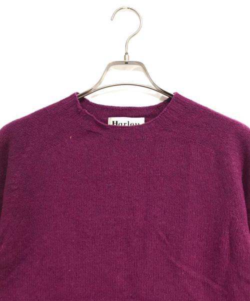 Harley of SCOTLAND（ハーレーオブスコットランド）HARLEY OF SCOTLAND (ハーレーオブスコットランド) ウールニット パープル サイズ:42の古着・服飾アイテム