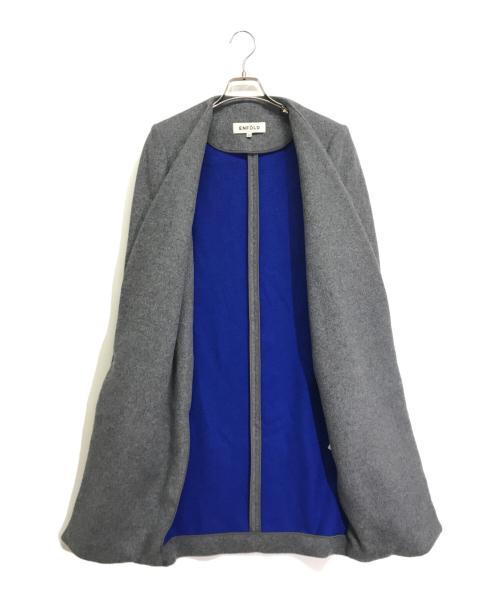 ENFOLD（エンフォルド）ENFOLD (エンフォルド) ノーカラーコート グレー サイズ:38の古着・服飾アイテム