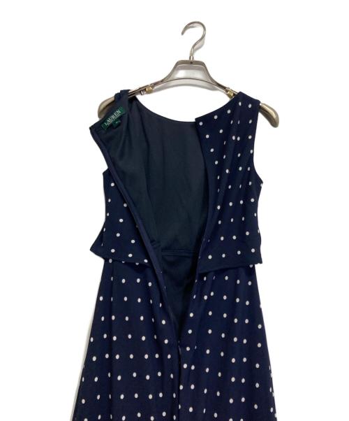 LAUREN RALPH LAUREN（ローレンラルフローレン）LAUREN RALPH LAUREN (ローレンラルフローレン) ノースリーブワンピース ネイビー サイズ:Ｓの古着・服飾アイテム