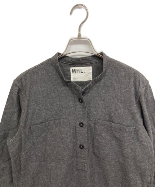 MHL（エムエイチエル）MHL (エムエイチエル) ウールコットンシャツワンピース ベージュ サイズ:Sの古着・服飾アイテム
