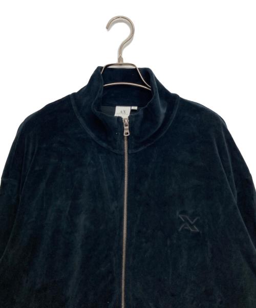 ARMANI EXCHANGE（アルマーニ エクスチェンジ）ARMANI EXCHANGE (アルマーニ エクスチェンジ) ベロアジャケット ブラック サイズ:Lの古着・服飾アイテム