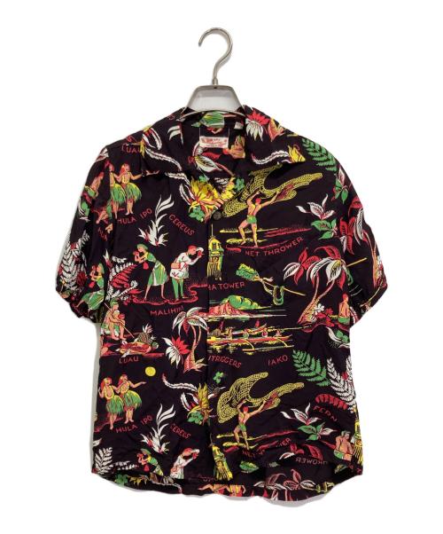 Sun Surf（サンサーフ）SUN SURF (サンサーフ) 柄シャツ ブラウン サイズ:Sの古着・服飾アイテム