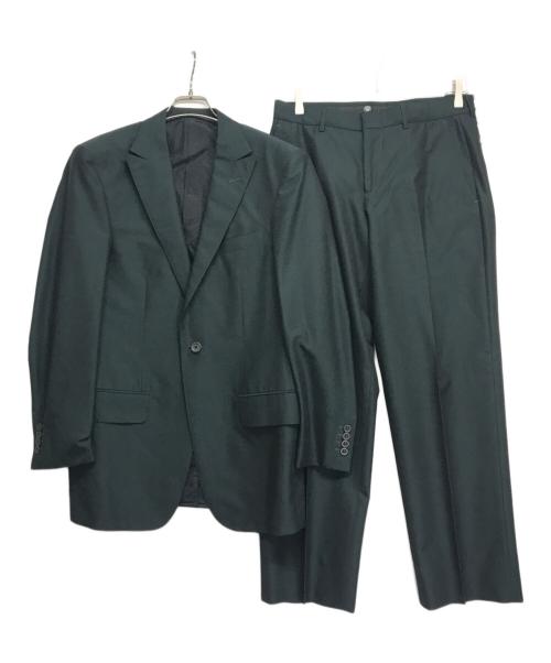 GIANNI VERSACE（ジャンニ・ヴェルサーチ）GIANNI VERSACE (ジャンニ・ヴェルサーチ) シングルスーツ グリーン サイズ:48の古着・服飾アイテム