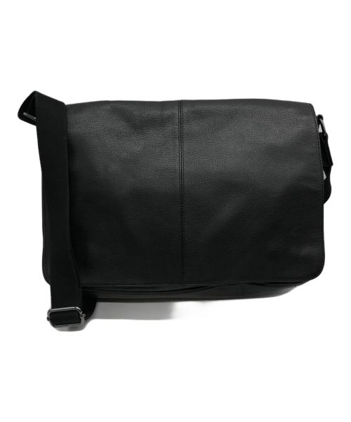 Samsonite（サムソナイト）Samsonite (サムソナイト) レザーメッセンジャーバッグ ブラックの古着・服飾アイテム