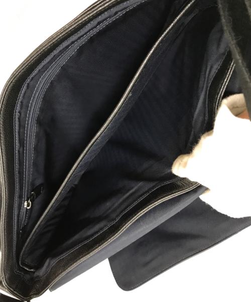 Samsonite（サムソナイト）Samsonite (サムソナイト) レザーメッセンジャーバッグ ブラックの古着・服飾アイテム