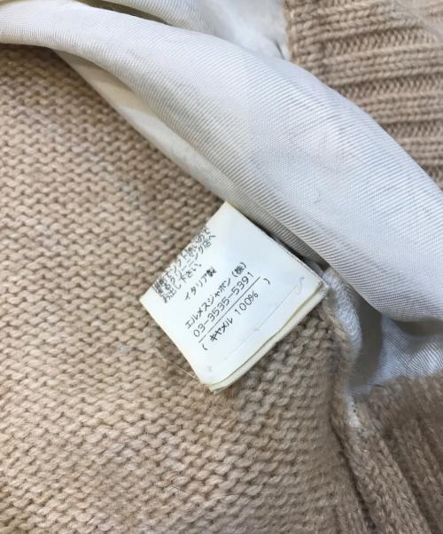 HERMES（エルメス）HERMES (エルメス) 切替ニット ベージュ サイズ:Mの古着・服飾アイテム
