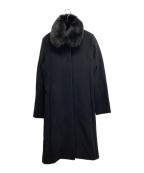 INEDイネド）の古着「フォックスファ付きコート」｜ブラック