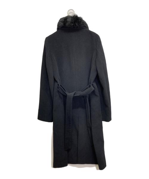 INED（イネド）INED (イネド) フォックスファ付きコート ブラック サイズ:15の古着・服飾アイテム