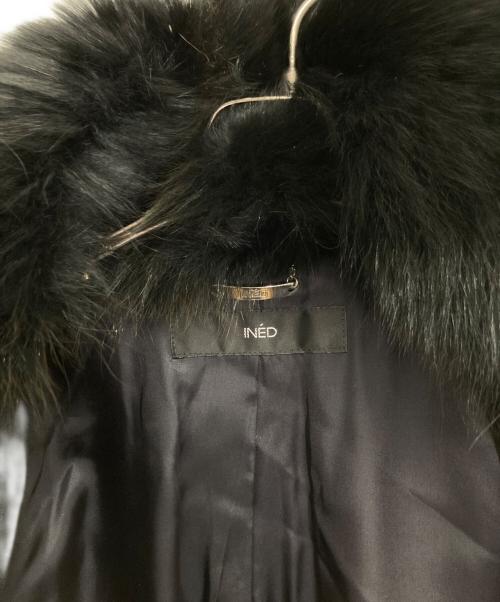 INED（イネド）INED (イネド) フォックスファ付きコート ブラック サイズ:15の古着・服飾アイテム