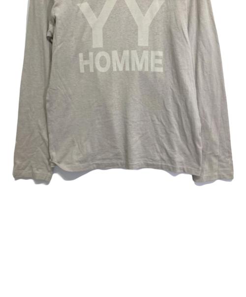 Yohji Yamamoto pour homme（ヨウジヤマモト プールオム）Yohji Yamamoto pour homme (ヨウジヤマモト プールオム) ロゴロングカットソー アイボリー サイズ:3の古着・服飾アイテム