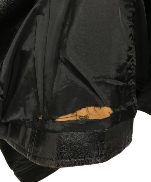 EMPORIO ARMANI（エンポリオアルマーニ）EMPORIO ARMANI (エンポリオアルマーニ) レザージャケット ブラック サイズ:48の古着・服飾アイテム