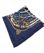 HERMESエルメス）の古着「シルクスカーフ」｜ブルー