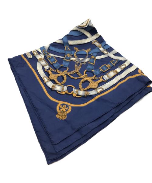 HERMES（エルメス）HERMES (エルメス) シルクスカーフ ブルーの古着・服飾アイテム