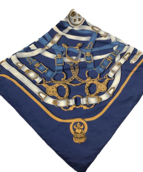 HERMES（エルメス）HERMES (エルメス) シルクスカーフ ブルーの古着・服飾アイテム