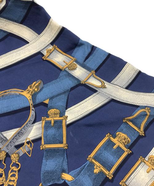 HERMES（エルメス）HERMES (エルメス) シルクスカーフ ブルーの古着・服飾アイテム