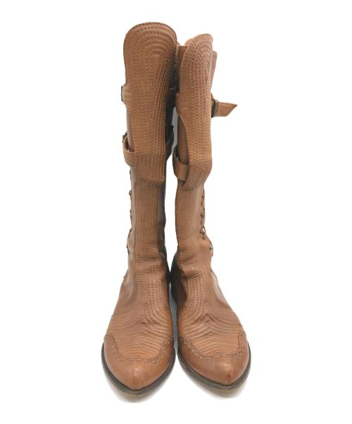 ALEXANDER McQUEEN（アレキサンダーマックイーン）ALEXANDER McQUEEN (アレキサンダーマックイーン) ロングブーツ ベージュ サイズ:38の古着・服飾アイテム