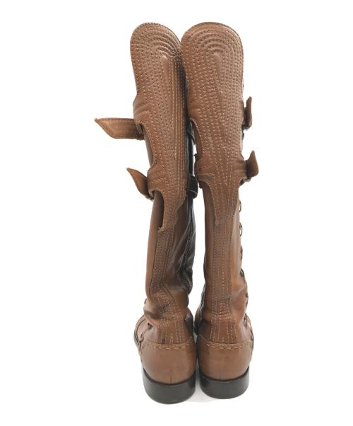 ALEXANDER McQUEEN（アレキサンダーマックイーン）ALEXANDER McQUEEN (アレキサンダーマックイーン) ロングブーツ ベージュ サイズ:38の古着・服飾アイテム