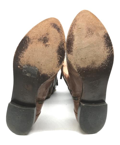 ALEXANDER McQUEEN（アレキサンダーマックイーン）ALEXANDER McQUEEN (アレキサンダーマックイーン) ロングブーツ ベージュ サイズ:38の古着・服飾アイテム