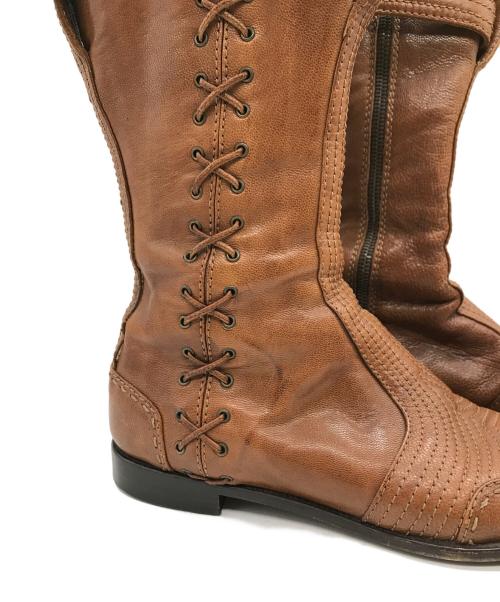 ALEXANDER McQUEEN（アレキサンダーマックイーン）ALEXANDER McQUEEN (アレキサンダーマックイーン) ロングブーツ ベージュ サイズ:38の古着・服飾アイテム