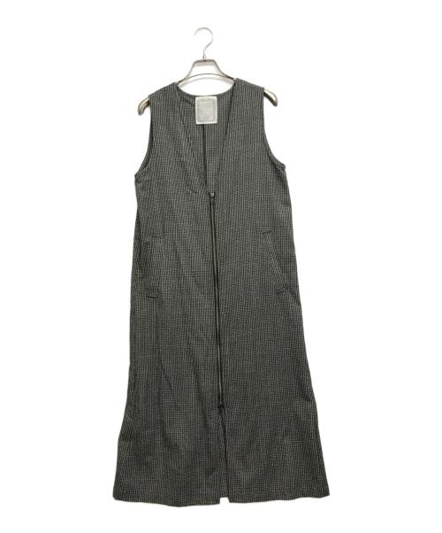 BEARDSLEY（ビアズリー）BEARDSLEY (ビアズリー) ガンクラブロングジレワンピース グレー サイズ:Fの古着・服飾アイテム