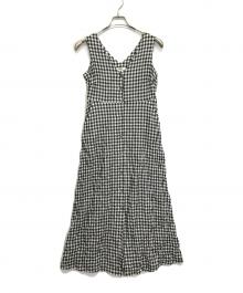 RHC Ron Herman（アールエイチシー ロンハーマン）の古着「ギンガムチェックノースリーブワンピース」｜ブラック
