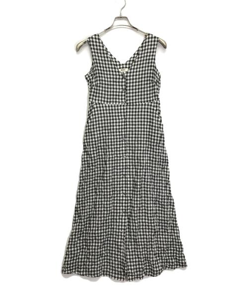 RHC Ron Herman（アールエイチシー ロンハーマン）RHC Ron Herman (アールエイチシー ロンハーマン) ギンガムチェックノースリーブワンピース ブラック サイズ:xsの古着・服飾アイテム