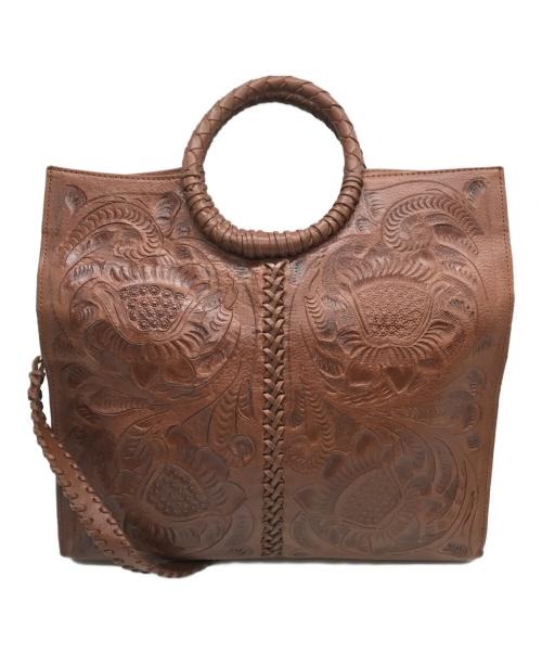 Carving Tribes（カービングトライブス）CARVING TRIBES (カービングトライブス) 2WAYバッグ ブラウンの古着・服飾アイテム