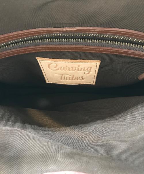 Carving Tribes（カービングトライブス）CARVING TRIBES (カービングトライブス) 2WAYバッグ ブラウンの古着・服飾アイテム