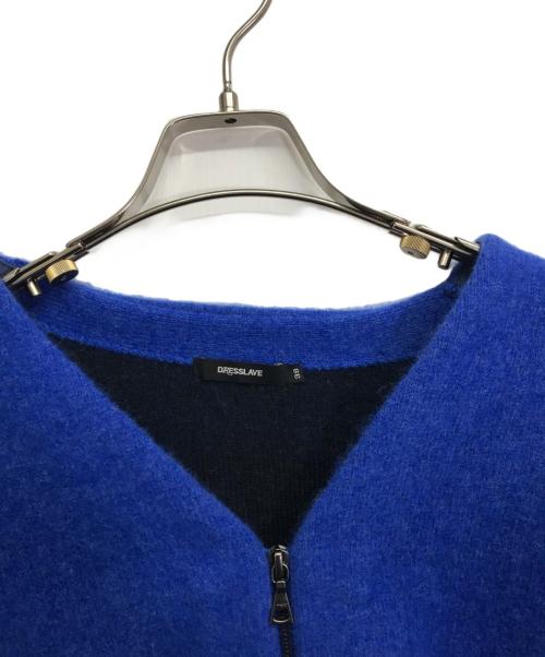 DRESSLAVE（ドレスレイブ）DRESSLAVE (ドレスレイブ) ニットジャケット ブルー サイズ:Mの古着・服飾アイテム
