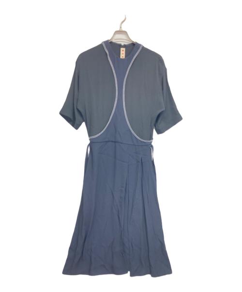 MARNI（マルニ）MARNI (マルニ) ブラウスワンピース ネイビー サイズ:Mの古着・服飾アイテム