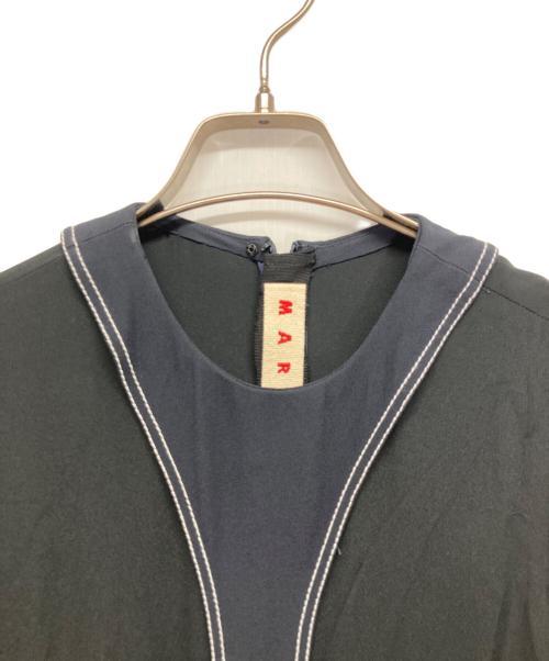 MARNI（マルニ）MARNI (マルニ) ブラウスワンピース ネイビー サイズ:Mの古着・服飾アイテム