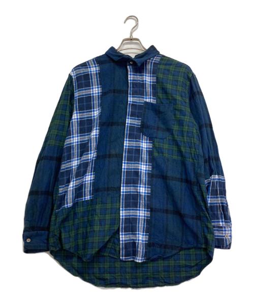 Engineered Garments（エンジニアドガーメンツ）Engineered Garments (エンジニアド ガーメンツ) 切替えシャツ グリーン サイズ:Mの古着・服飾アイテム