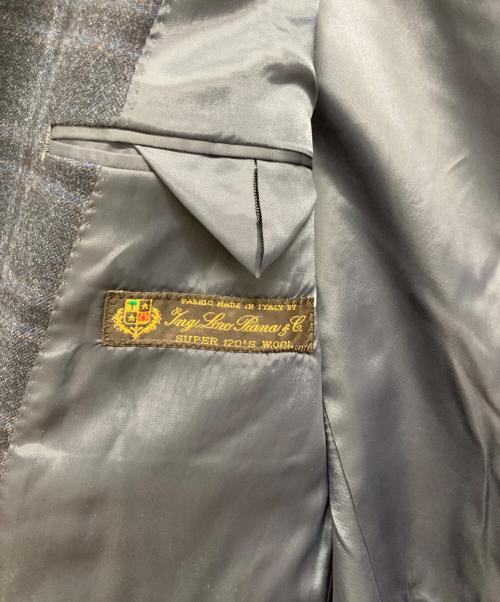 MITSUMINE（ミツミネ）MITSUMINE (ミツミネ) チェック段返り3Bテーラードジャケット ネイビー サイズ:Mの古着・服飾アイテム