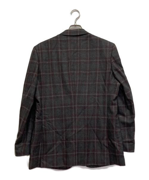 MITSUMINE（ミツミネ）MITSUMINE (ミツミネ) 段返り3Bチェックテーラードジャケット グレー サイズ:Mの古着・服飾アイテム