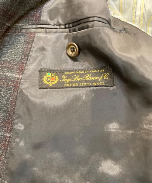 MITSUMINE（ミツミネ）MITSUMINE (ミツミネ) 段返り3Bチェックテーラードジャケット グレー サイズ:Mの古着・服飾アイテム