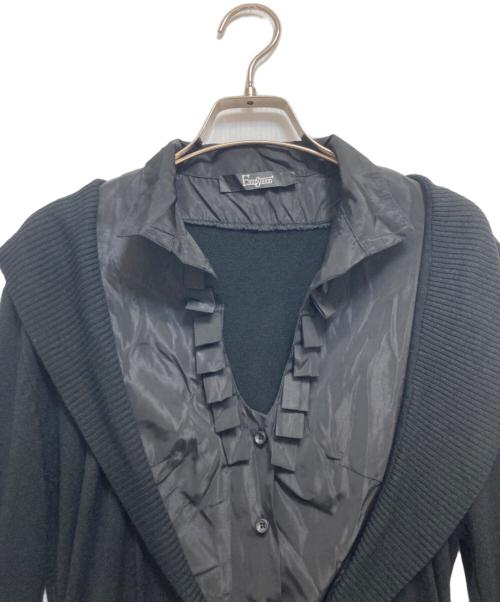 Esensation（イーセンセーション）esensation (イーセンセーション) 異素材切替ワンピース ブラック サイズ:42の古着・服飾アイテム