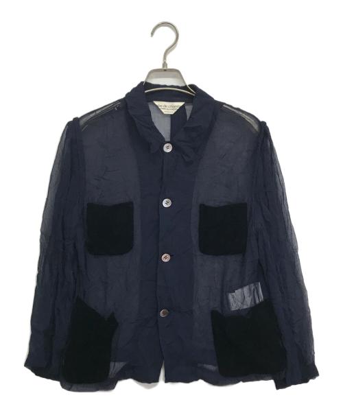 ROBE DE CHAMBRE COMME DES GARCONS（ローブドシャンブル コムデギャルソン）ROBE DE CHAMBRE COMME DES GARCONS (ローブドシャンブル コムデギャルソン) ブラウス ネイビー サイズ:記載なしの古着・服飾アイテム
