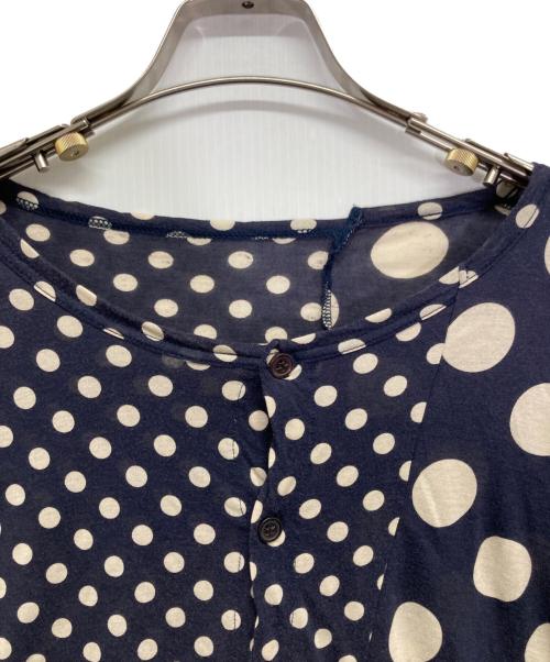 Y's（ワイズ）Y's (ワイズ) ドット柄切替カーディガン ネイビー サイズ:2の古着・服飾アイテム